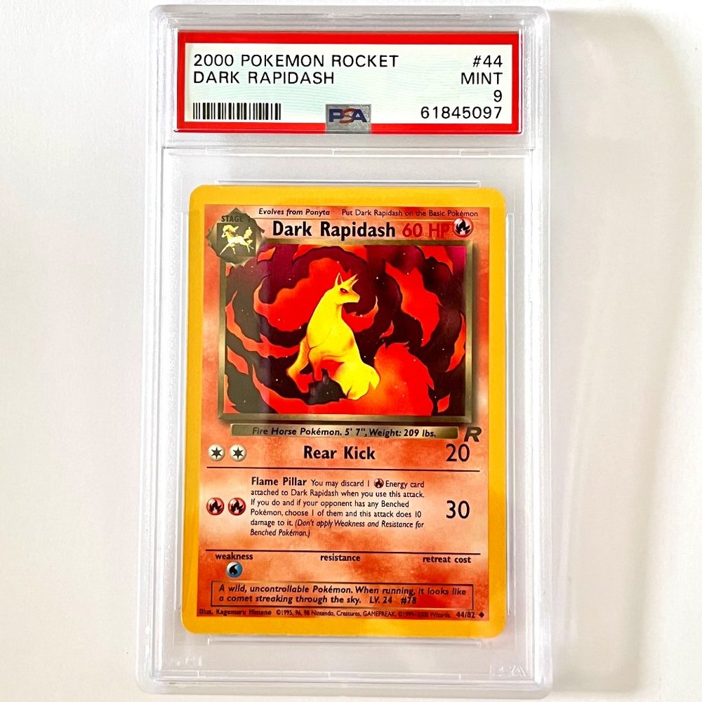 PSA 9 Dark Rapidash Mint 44/82 Team Rocket Unlimited 2000 Pokémon 61845097